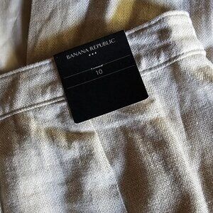 Banana Republic Linen Midi Skirt Linen Herringbone NWT 10